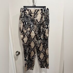 Express Snake Print Trousers in Black and Brown. Hardly Used